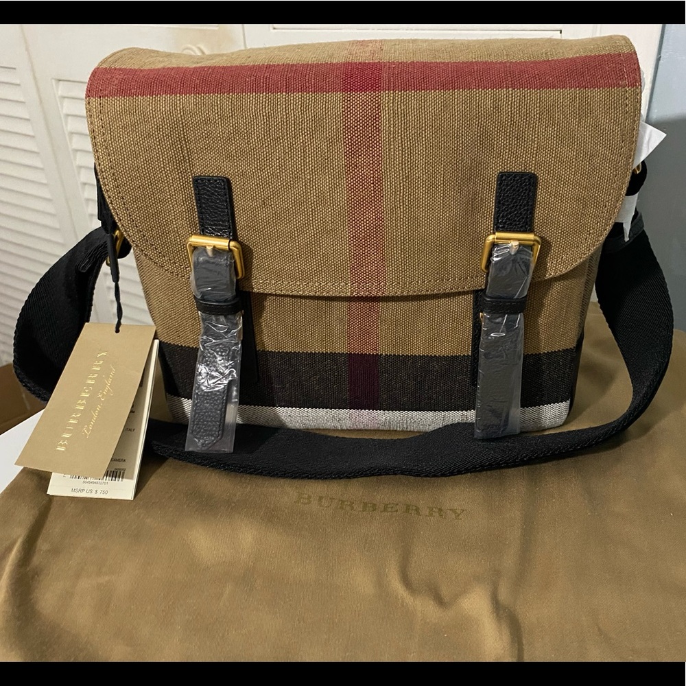 Burberry Baildon house-check canvas bag